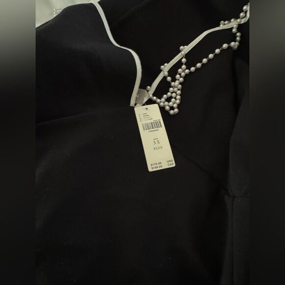 MAEVE ANTHROPOLOGIE PEARL STRAP DRESS NWT BLACK SIZE 3X MIDI - Picture 6 of 6